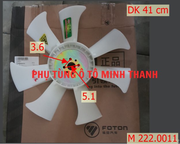 Cánh quạt Ollin 4102QB(7 cánh vểnh, 4lỗ)