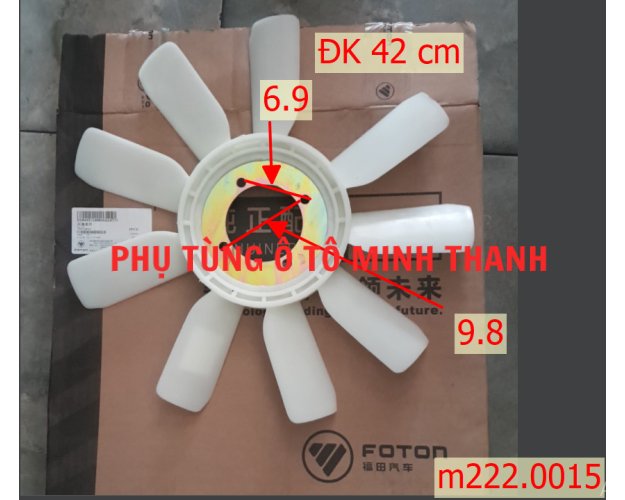 Cánh quạt YC4108 ướt/4110khô(9 cánh, 4 lỗ)