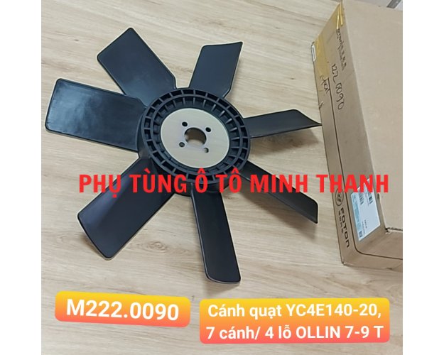 Cánh quạt két nước YC4E140-20, 7 cánh /4 lỗ OLLIN 7-9 Tấn (Foton chính hãng)