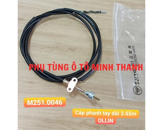 Dây thắng tay Ollin dài 3,65m OLLIN198/250/500B (Foton chính hãng)