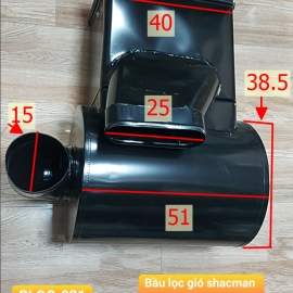 Bầu lọc gió Shacman xe ben 4 chân bầu bằng sắt có lọc gió