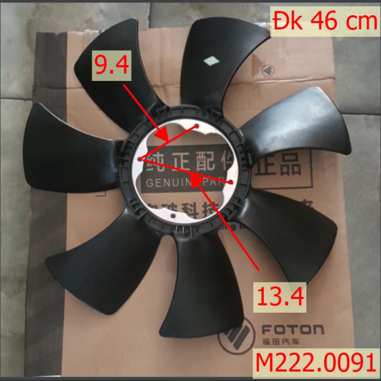 Cánh quạt Ollin345 4J28TC 493 7cánh 1049V9JD6-0CDA19(Foton chính hãng)